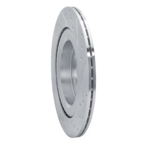 Subaru ASCENT Brake Rotor (1) - Rear Left - R1 Concepts - Drilled & Slotted - Silver - `19-`25